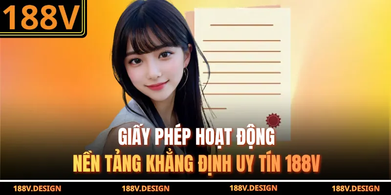 Giấy phép hoạt động - Nền tảng khẳng định uy tín 188v